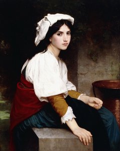 Chica italiana junto a una fuente, 1870