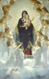 La Reina de los ángeles o La Virgen con ángeles de William Adolphe Bouguereau