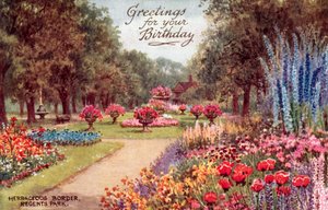 Borde herbáceo, Regents Park de William Affleck Carruthers