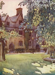 Balliol College desde el jardín (litografía en color)