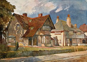 Casas de los trabajadores en Bournville, cerca de Birmingham de William Alex Harvey
