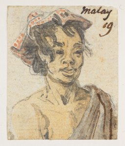 19’ Malayo.’  de un álbum de 372 dibujos de paisajes, costas, disfraces y la vida cotidiana realizados durante la embajada de Lord Macartney ante el emperador de China, entre 1792 y 1794 (lápiz y acuarela sobre papel) de William Alexander