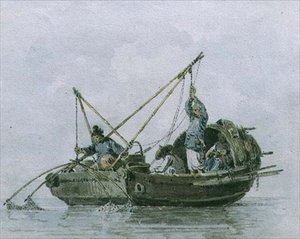 Pescadores Chinos en un Junco de William Alexander