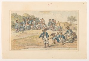 f.11 55 Estudios de chino,  de un álbum de 372 dibujos de paisajes, costas, disfraces y la vida cotidiana realizados durante la embajada de Lord Macartney ante el emperador de China, entre 1792 y 1794 (lápiz y acuarela sobre papel) de William Alexander