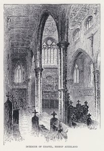 Interior de la Capilla, Bishop Auckland (grabado) de William Alexander Ansted