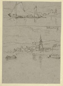 Dos escenas de río de William Alfred Delamotte