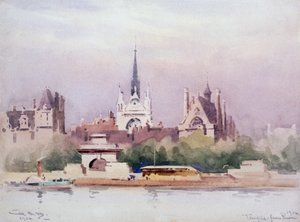 Templo desde el río, 1904 de William Alister Macdonald