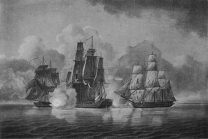 Captura del Pallas, c1801 de William Anderson