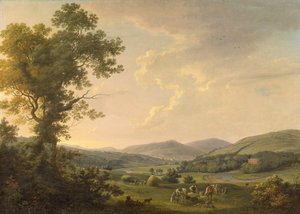 Paisaje con Segadores y Vista Lejana de una Casa Georgiana, c.1780
