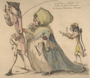 Long Thomas y Mad-le G-d yendo al Panteón con sus Máscaras Naturales, 1 de mayo de 1773 de William Austin