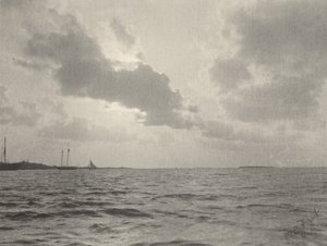 Puesta de sol sobre el agua, 1890 (foto) de William B. Post