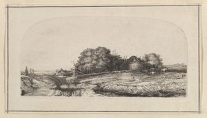 Paisaje con un Granero de Heno y un Rebaño de Ovejas copia, 1750-1810 de William Baillie