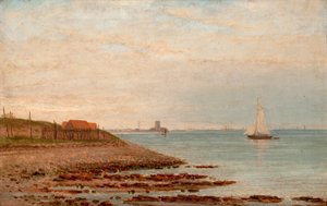 El castillo de Broughty desde el Stannergate de William Barclay