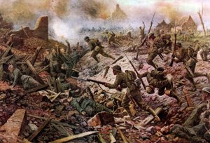 Los Territoriales de Londres en Pozières durante la Batalla del Somme