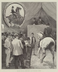 Preparativos para la temporada de caza, venta de cazadores de Kingsbury de William Barnes Wollen