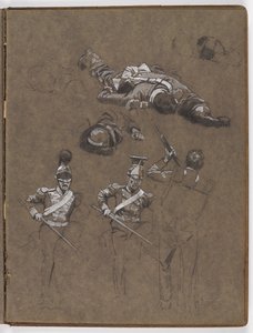 Estudios para la pintura al óleo, La bandera: Albuhera, 16 de mayo de 1811 de William Barnes Wollen