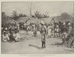 La expedición Ashanti, Akroful, la segunda estación de parada en la marcha desde Cape Coast Castle de William Barnes Wollen