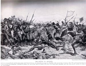 La batalla de Abu Klea, 17 de enero de 1885, ilustración de 