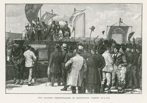 La manifestación cartista en Kennington Common, Londres de William Barnes Wollen