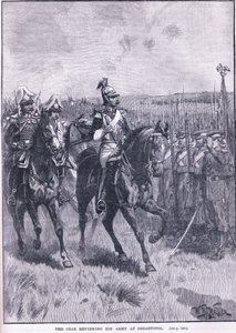 El zar revisando su ejército en Sebastopol 1856 d.C. de William Barnes Wollen