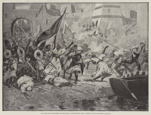 El Torneo Militar en el Royal Agricultural Hall, Salida de la Guarnición Sudanesa de William Barnes Wollen