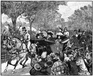 La visita de la Reina al Parque Victoria, Londres, 1887, 1900 de William Barnes Wollen
