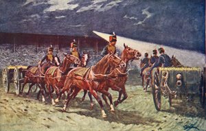 La Artillería Real a Caballo en el Tattoo de Luz de Búsqueda de William Barnes Wollen