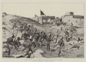 El avance en Sudán, el 11º sudanés cargando contra los derviches en la batalla de Abu Hamed de William Barnes Wollen