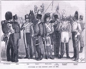 Uniformes del ejército británico en 1855