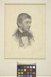 Retrato de Ralph Waldo Emerson (grabado en madera) de William Baxter Palmer Closson
