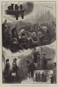 Elección de pares representantes para Escocia, en el Palacio de Holyrood, Edimburgo de William Bazett Murray