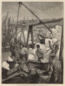 Descargando hielo noruego (grabado)