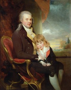 Edward George Lind y su hijo, Montague de William Beechey