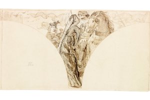 Boceto para mural en Wallington Hall de William Bell Scott