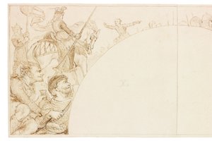 Boceto para mural en Wallington Hall de William Bell Scott