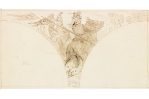 Boceto para mural en Wallington Hall de William Bell Scott
