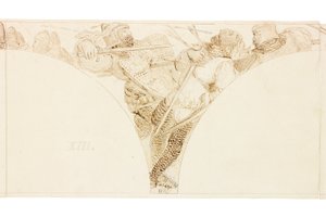 Boceto para mural en Wallington Hall