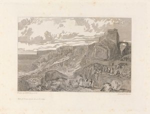 Castillo de Bow and Arrow, Isla de Portland de William Bernard Cooke