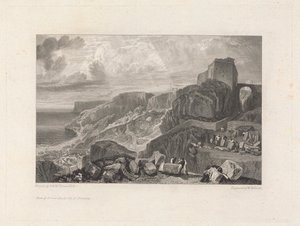 Castillo de Bow and Arrow, Isla de Portland de William Bernard Cooke