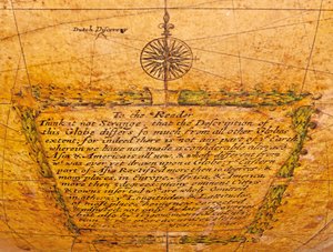 Globo terrestre inglés temprano, c.1673 de William Berry