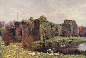 Castillo de Allington (litografía en color) de William Biscombe Gardner