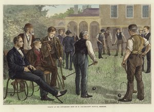 Croquet en el hogar de convalecencia del Hospital de St Bartholomew, Highgate de William Biscombe Gardner