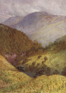 Mirando hacia abajo Chee Dale, High Tor en la distancia de William Biscombe Gardner