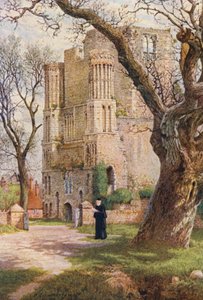 Abadía de Malling (litografía en color) de William Biscombe Gardner