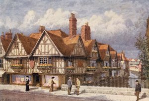 Los tejedores de Canterbury (litografía en color) de William Biscombe Gardner