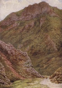 La Roca del León en los Winnats, entre Castleton y Edale (litografía en color) de William Biscombe Gardner
