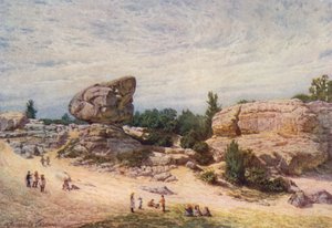 The Toad Rock, Rusthall Common, Tunbridge Wells (litografía en color)