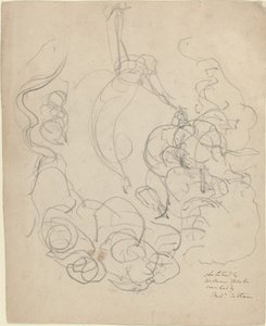 Una Figura Ascendiendo en una Gloria de Nubes (?) de William Blake