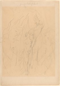Un ángel enseñando a una hija de los hombres los secretos del pecado de William Blake
