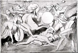 Escena de batalla de William Blake